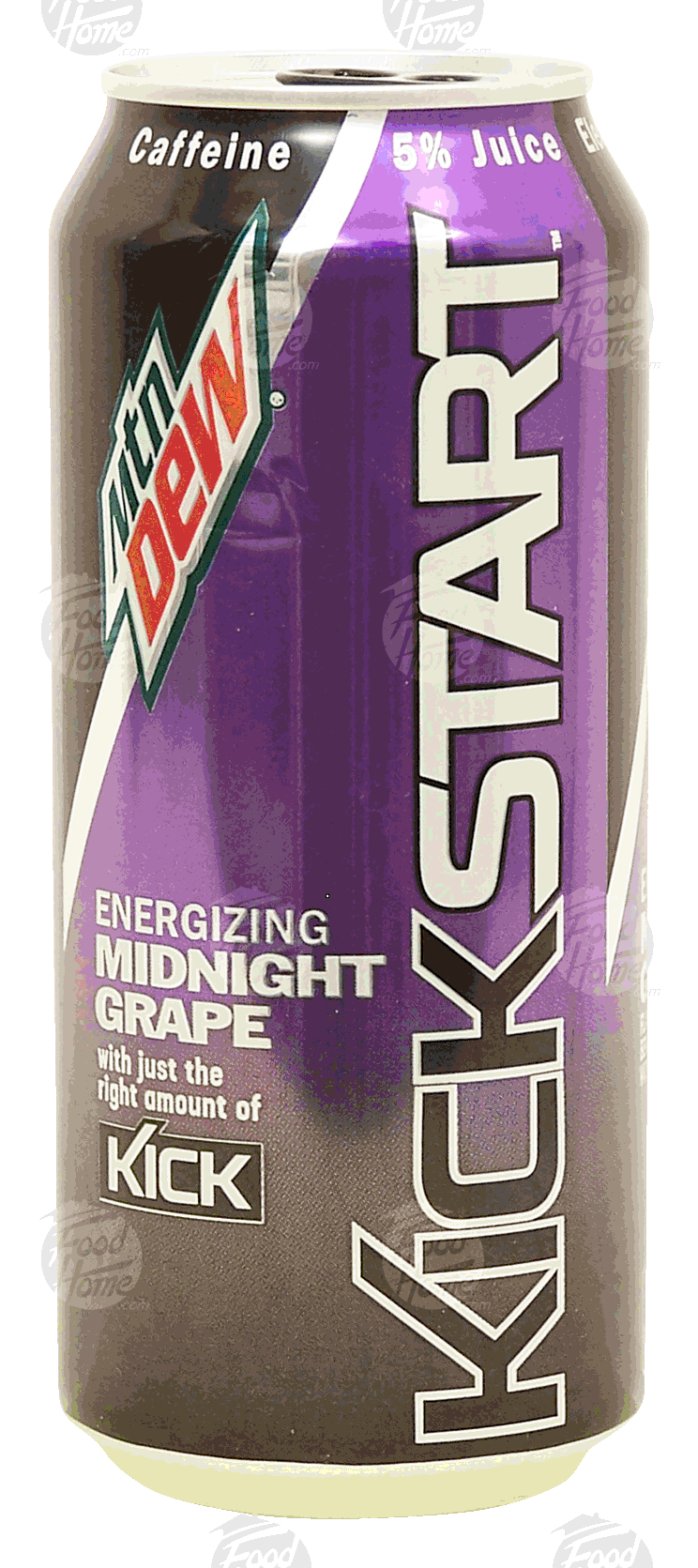 Mountain Dew Kick Start midnight grape soda, 5% juice, energizing Full-Size Picture